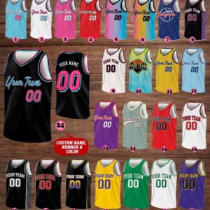 Customizable Basketball Jersey with Team Name & Number Adult Kid Youth, Custom Basketball Jersey, Basketball Uniforms for Fans and Players
