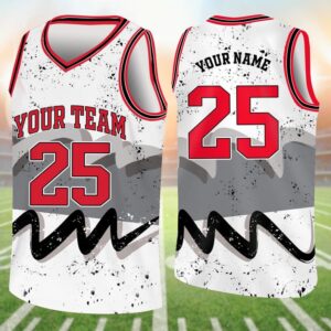Custom Basketball Jersey Shirt, Personalized Tank Top, Streetwear Style Birthday Gift, Knitted Basketball Shirt, Custom Jersey for Men Youth