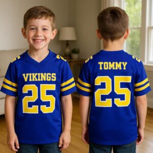 Custom Football Jersey, Personalized Embroidered Name Number LOGO Team uniform Valentine's Day Gift for Men Women Kids toddler