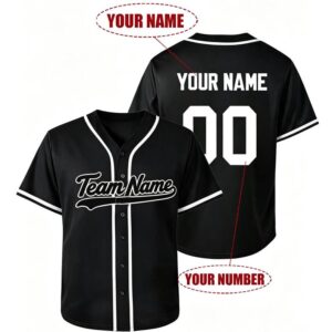Custom Embroidered Baseball Jersey, Personalized Team Name Number Game Sports Shirt for Fans gifts
