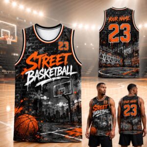 Personalized Street Basketball Jersey, Custom Name Number Urban Hoops Shirt