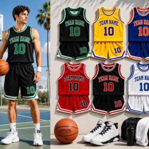 Custom Basketball Jersey Personalized Name Number Team Embroidery Uniform for Him Her Fans Lovers