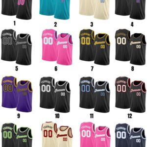 Custom Basketball Full Color Jersey, Personalized Name Number Team Uniform Shirt for Men Women Youth Kids, Basketball Set for Fans